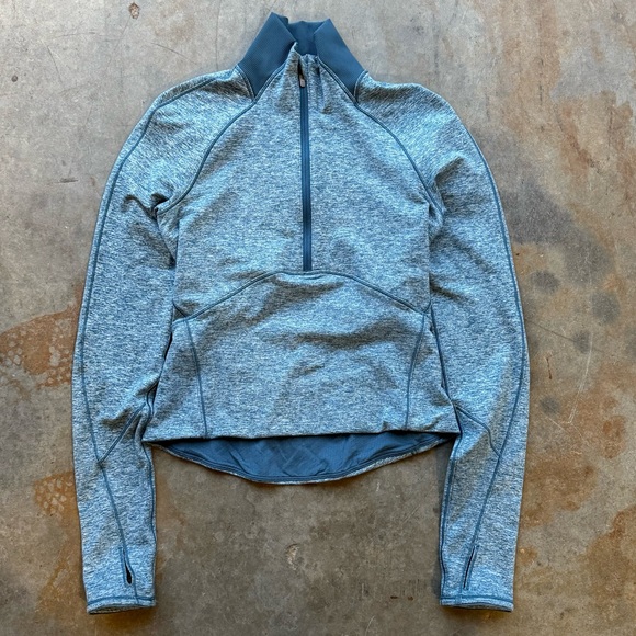 lululemon athletica Tops - Lululemon Women’s Always Alert Half-Zip Crewneck - Blue/Teal
